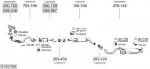 Средний глушитель выхлопных газов 287169 BOSAL