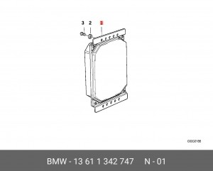 Блок управления, управление двигателем 13 61 1 342 747 BMW