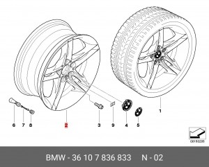 Диск колеса 36 10 7 836 833 BMW