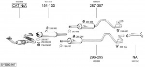 Глушитель выхлопных газов конечный 228947 BOSAL