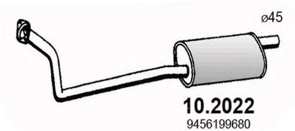Предглушитель выхлопных газов 102022 ASSO