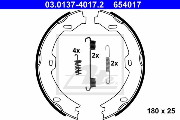 Колодки тормозные барабанные 03.0137-4017.2 ATE
