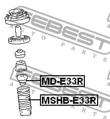 Пыльник амортизатора подвески MSHB-E33R FEBEST