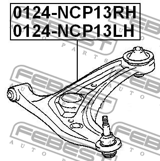 Рычаг подвески 0124-NCP13LH FEBEST