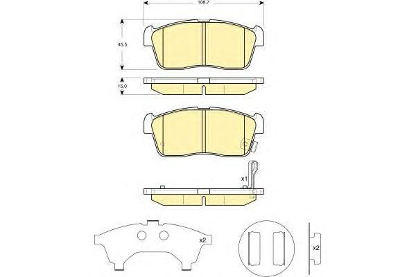 Комплект тормозных колодок, диско 6132769 GIRLING