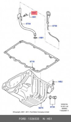 Болт крепления 1 326 533 FORD