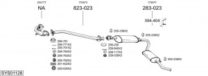 Глушитель выхлопных газов конечный 142701 BOSAL