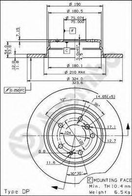 Тормозной диск 08.5580.10 BREMBO
