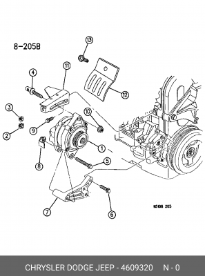 Статор, генератор 460 9320 CHRYSLER