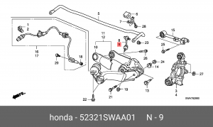 Тяга / стойка, стабилизатор 52321-SWA-A01 HONDA