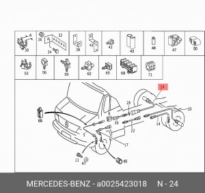 Датчик, частота вращения колеса A 002 542 30 18 MERCEDES BENZ