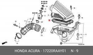 Фильтр воздушный 17220-RAA-Y01 HONDA