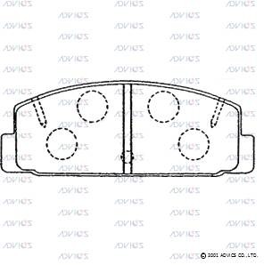 Колодки тормозные дисковые SN773 ADVICS