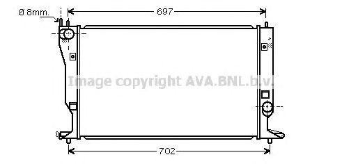 Радиатор, охлаждение двигател TO2398 AVA