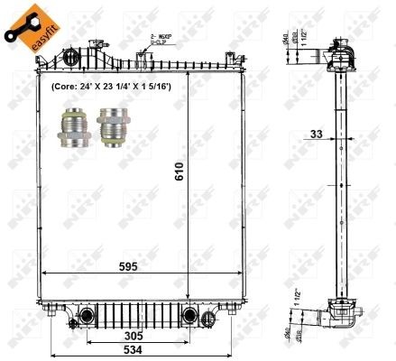 Радиатор, охлаждение двигател 53487 NRF