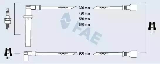 Ккомплект проводов зажигания 85190 FAE