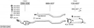 Глушитель выхлопных газов конечный 145237 BOSAL