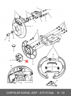 Комплект подшипника ступицы колеса 4721515AB CHRYSLER