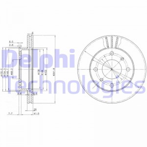 Тормозной диск BG2632 DELPHI