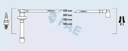 Ккомплект проводов зажигания 85861 FAE
