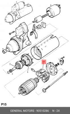 Кронштейн, угольная щетка 90510286 GENERAL MOTORS