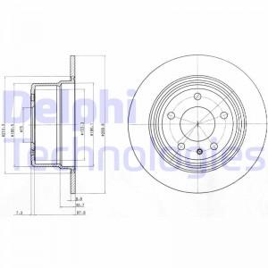 Тормозной диск BG3038 DELPHI