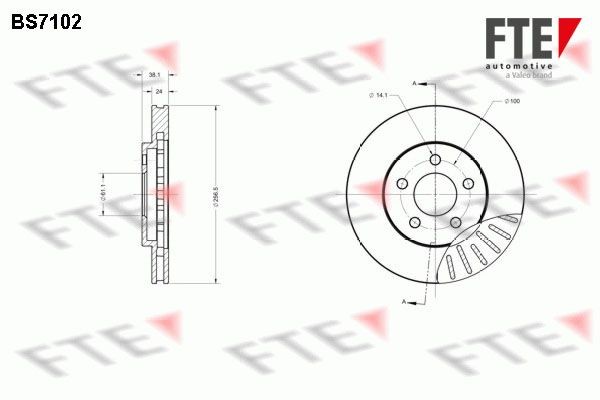 Тормозной диск BS7102 FTE