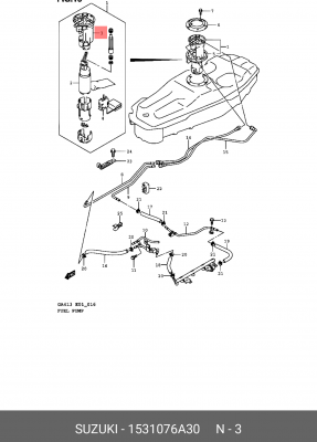 Топливный фильтр 15310-76A30 SUZUKI