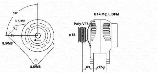 Генератор 943355059010 MAGNETI MARELLI