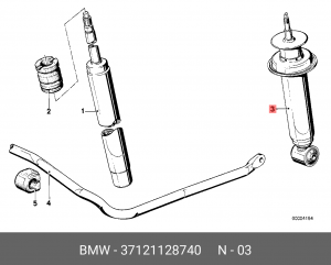 Амортизатор подвески 37 12 1 128 740 BMW