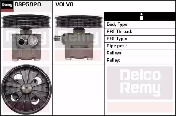 Гидравлический насос, рулевое управление DSP5020 DELCO REMY