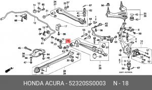 Тяга / стойка, стабилизатор 52320SS0003 HONDA