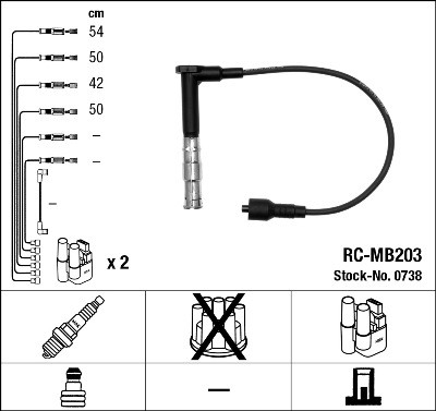 Ккомплект проводов зажигания RCMB203 NGK NTK