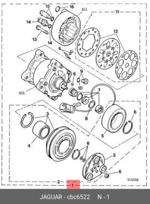 Компрессор, кондиционер CBC6522 JAGUAR
