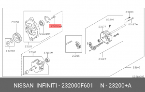 Болт 23200-0F601 NISSAN