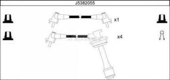 Ккомплект проводов зажигания J5382055 H B JAKOPARTS NIPPARTS