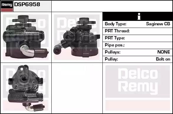 Гидравлический насос, рулевое управление DSP6958 DELCO REMY