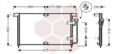 Конденсатор, кондиционер 81005032 VAN WEZEL