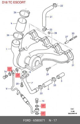 Прокладка 6 580 871 FORD
