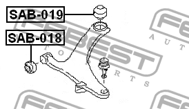 Сайлентблок рычага подвески SAB-019 FEBEST