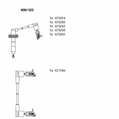 Ккомплект проводов зажигания 600123 BREMI
