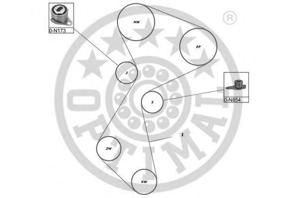 Комплект ремня ГРМ SK-1083 OPTIMAL