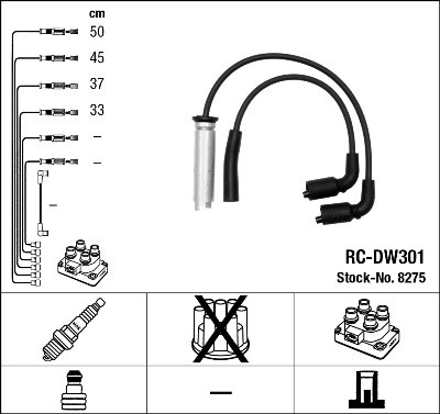 Ккомплект проводов зажигания RCDW301 NGK NTK