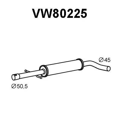 Предглушитель выхлопных газов VW80225 VENEPORTE