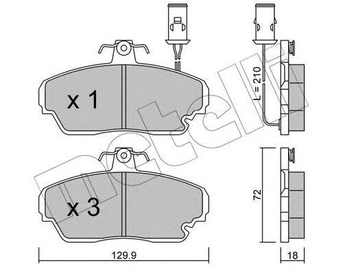 Комплект тормозных колодок, диско 22-0690-0 METELLI