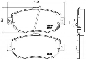 Комплект тормозных колодок, диско P83037 BREMBO