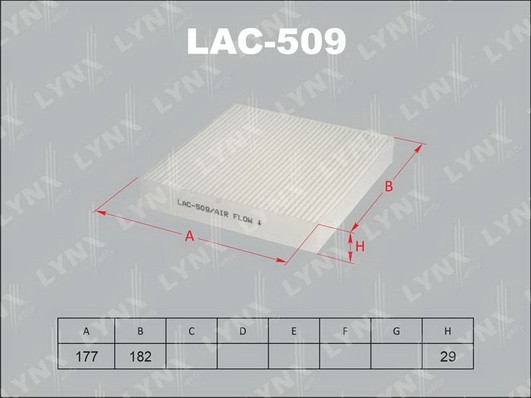 Фильтр салона LAC-509 LYNXAUTO