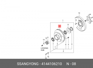 Тормозной диск 4144106210 SSANG YONG