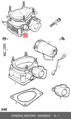 Патрубок дроссельной заслонки 90448603 GENERAL MOTORS