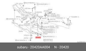 Тяга / стойка, стабилизатор 20420-AA004 SUBARU
